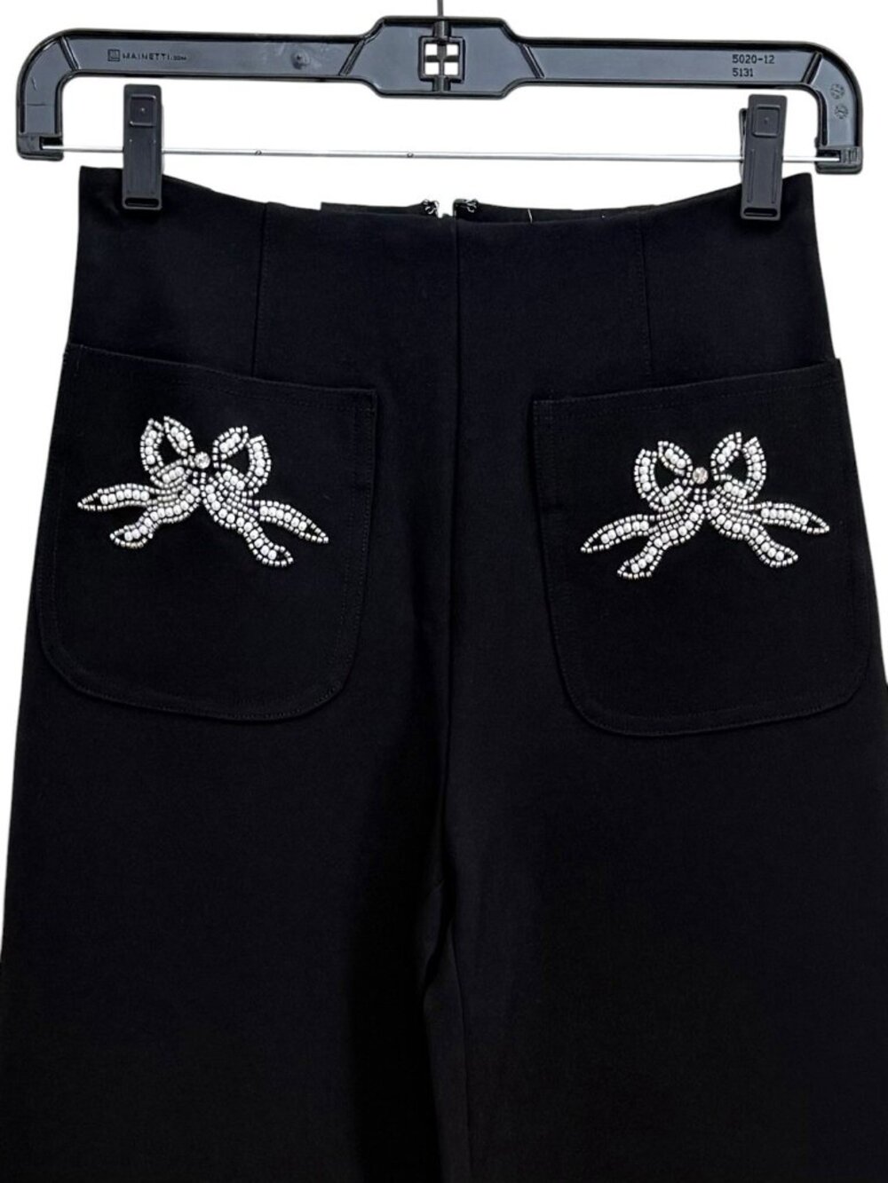 Anthropologie Colette Full-Length Embroidered Pocket Pants Maeve Black Womens 23 - Picture 4 of 12